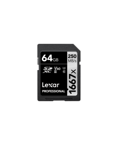 Tarjeta de memoria  Lexar® Professional 1667x SDXC™ UHS-II-64 GB